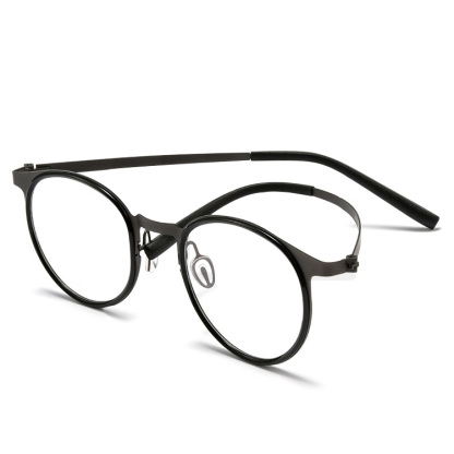 Eterlens｜高級感のあるラウンド型フレーム｜度付き対応｜レトロ風メガネ