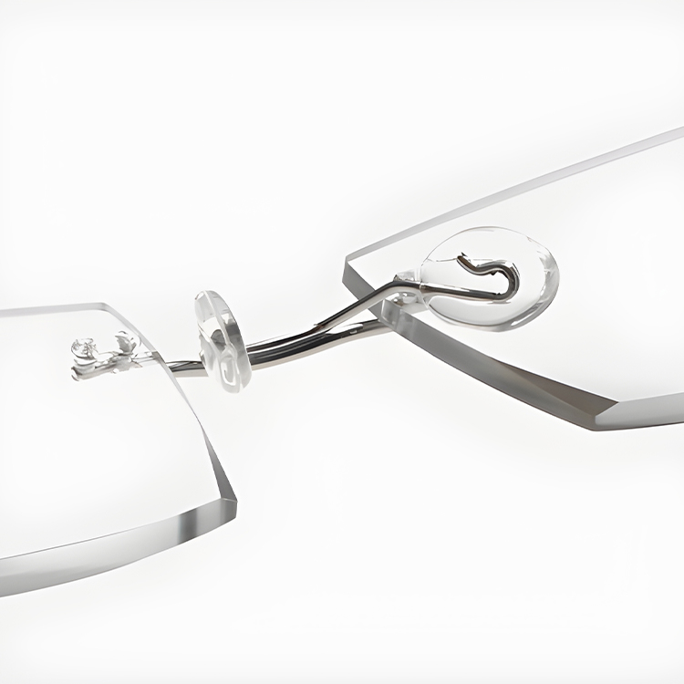 ツーポイントリムレス老眼鏡｜調光ブルーライトカット｜エレガントで控えめ | Rimless Photo - 商品画像 5/6
