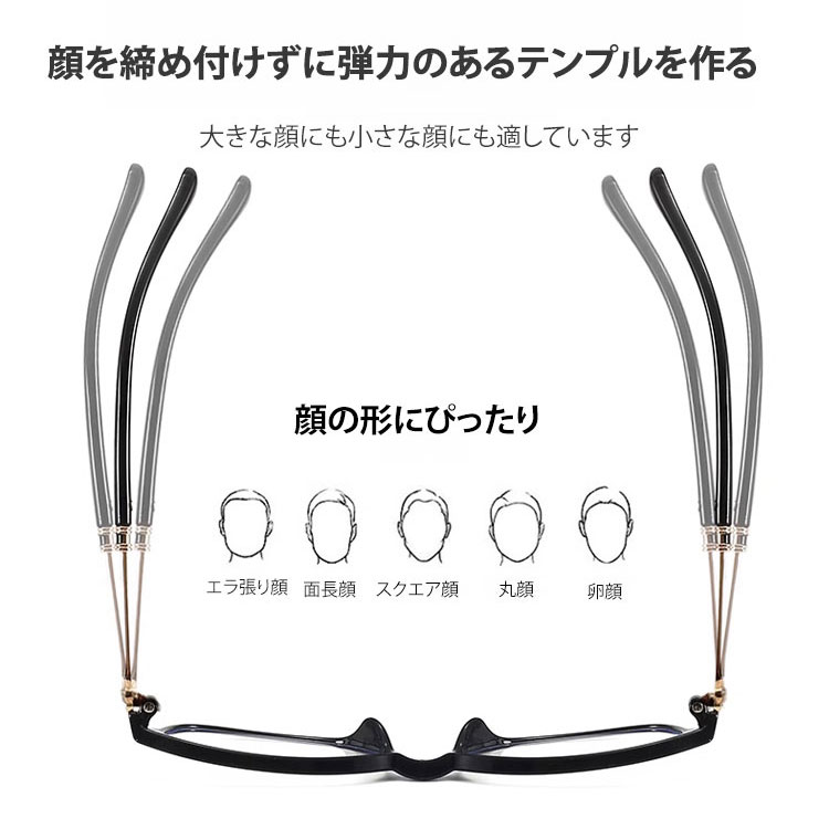 Eterlens新作ブルーライトカット老眼鏡 女性ファッションジタバタ潮モデル - 商品画像 5/9 (Square BlueGuard)