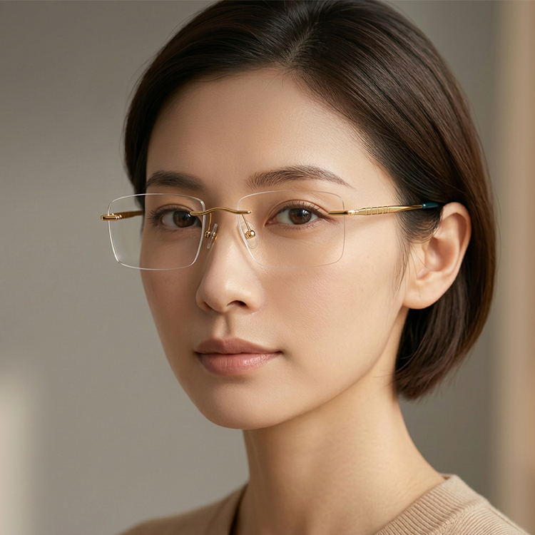 Eterlens-リムレスメガネ