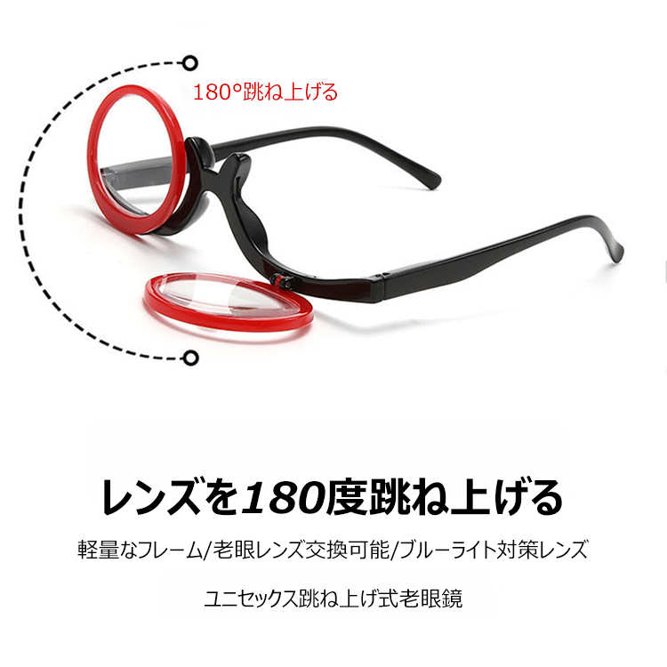 跳ね上げ式老眼鏡 | Round BlueGuard - 商品画像 3/13
