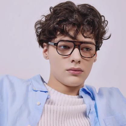 Eterlens｜アビエーターダブルブリッジリベットメガネ｜度付き対応｜レトロでエレガント