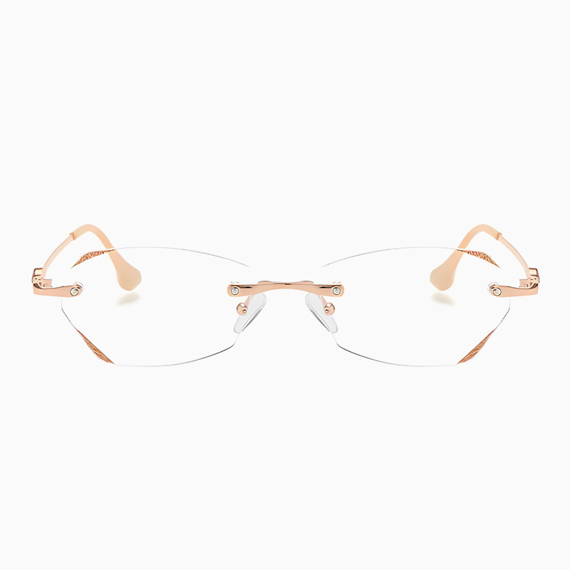 Eterlens新作ダイヤモンドカットリムレスファッション老眼鏡