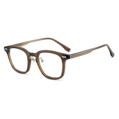 Eterlens | レトロ風超軽量ウェリントン型アセテートメガネ | クラシックなデザイン