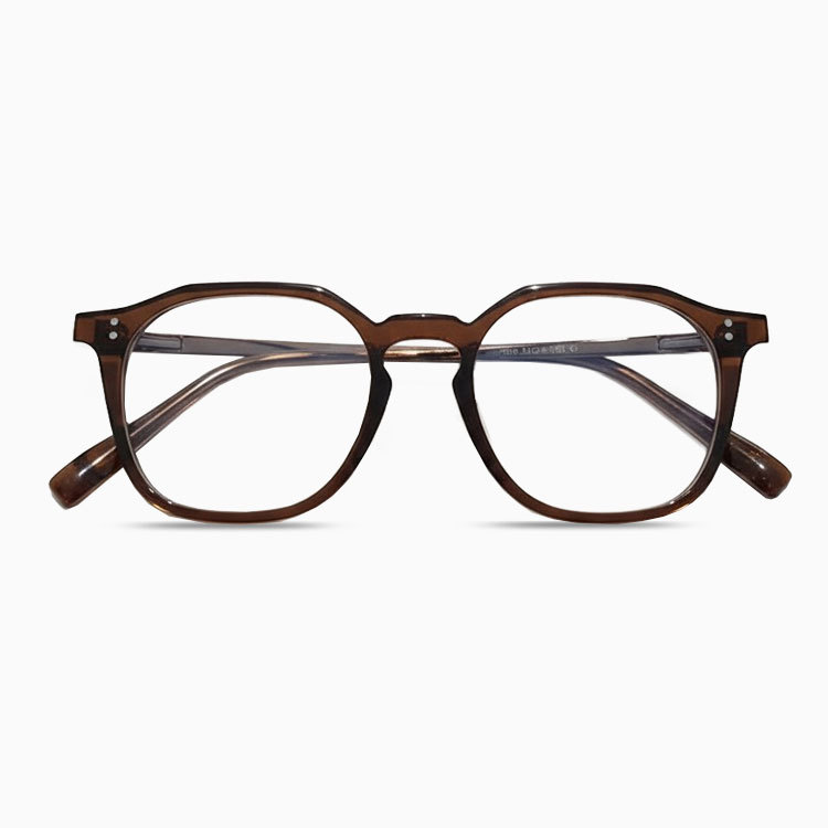 Eterlens｜レトロな多角形ウェリントン型メガネ｜度付き対応｜素顔に映える一本