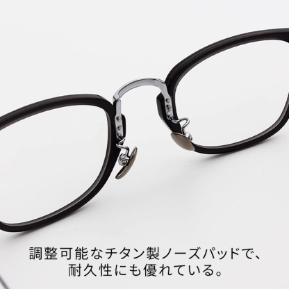 【知的でシャープ・小顔効果】Eterlens スクエアメガネ| TR+チタン|   13.9g超軽量フレーム | 度付き対応・ブルーライトカット・男女兼用 - 商品画像 7/10 (Round RxReady)