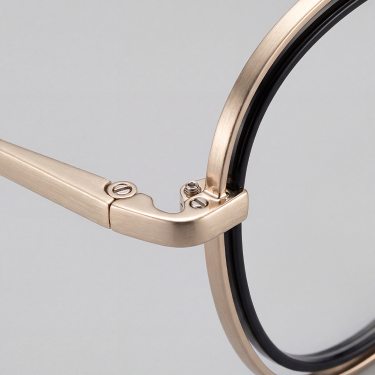 【レトロモダン・小顔効果】Eterlens オーダーメイドメガネ ラウンド型 | 軽く丈夫なチタン合金フレーム | 度付き対応・ブルーライトカット・男女兼用