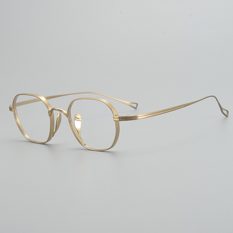 【小顔効果・個性的デザイン】Eterlens オーダーメイドメガネ 多角形 | 超軽量 9.7g 纯チタンフレーム | 度付き対応・幾何学モダン・男女兼用