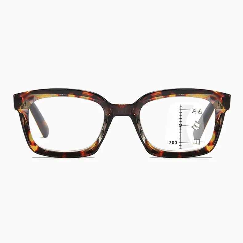 Eterlens 知性の窓｜ブルーライトカット老眼鏡ビッグフレームウェリントン型男女兼用累進多焦点老眼鏡