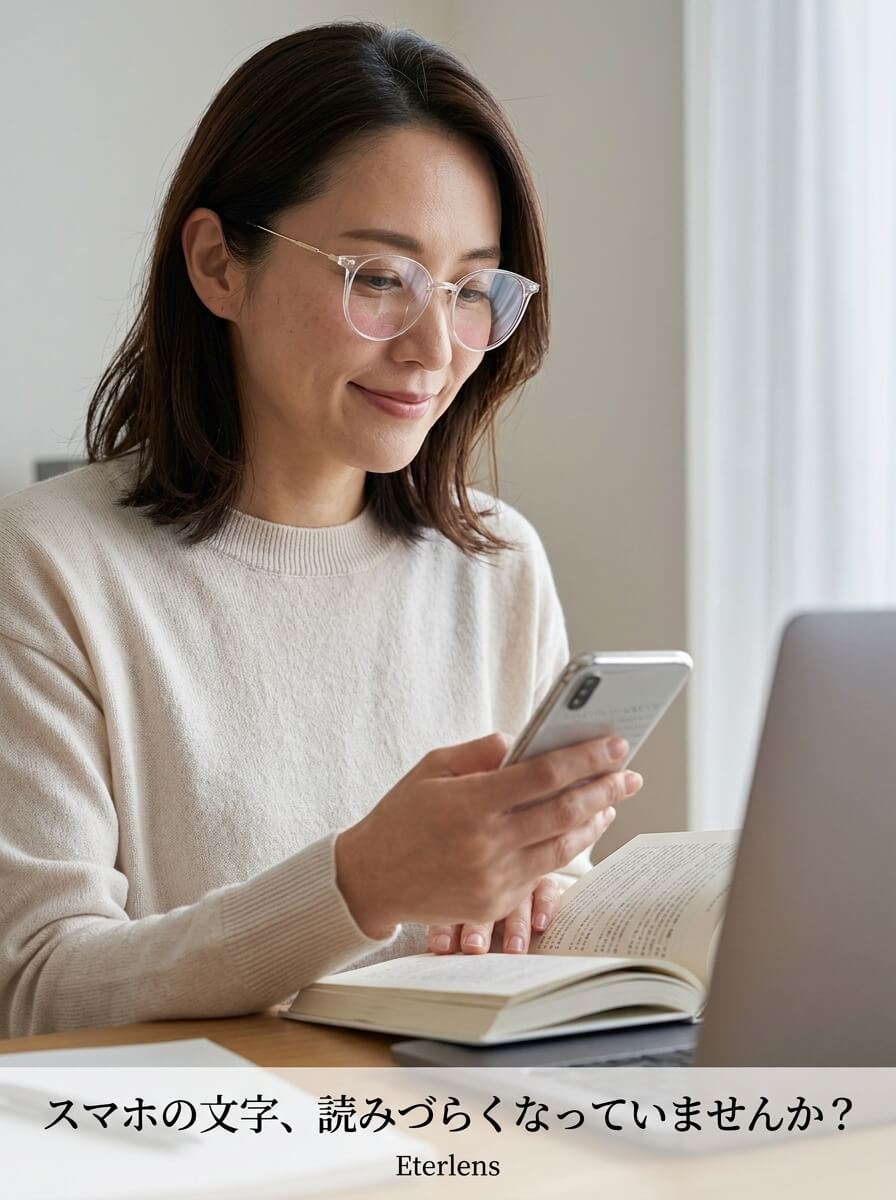 リモート会議 チークメガネ