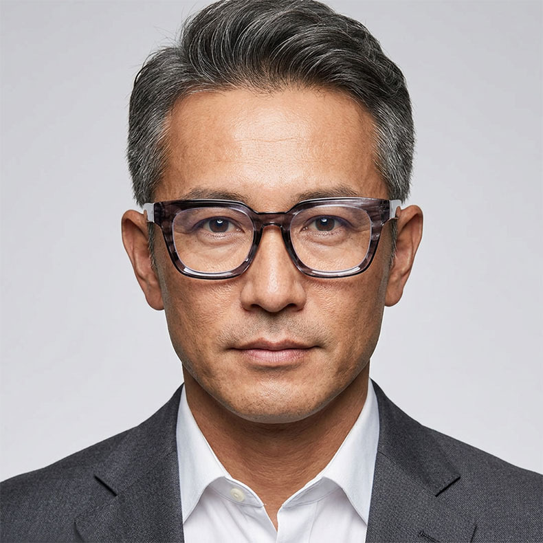 ETERLENS | 小顔効果・超軽量TR | 水墨画風ビッグフレーム | 快適な見え心地 | おしゃれ 老眼鏡 - 商品画像 3/15 (Wellington BlueGuard)