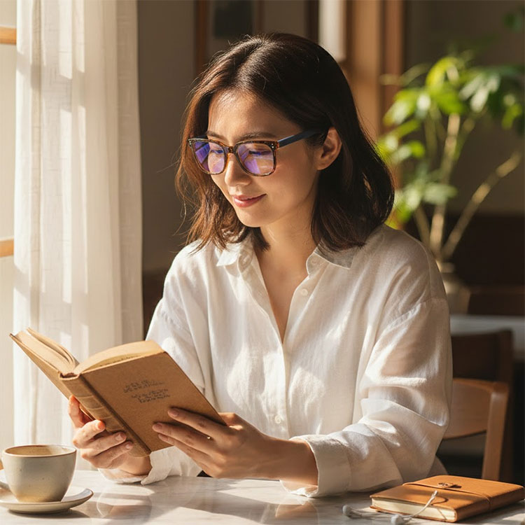 Eterlens 2WAY老眼鏡【デュアル・モード】| 掛けてはおしゃれ、畳んではコンパクト | 小顔効果の | ブルーライトカット - 商品画像 5/11 (Wellington FoldLite)