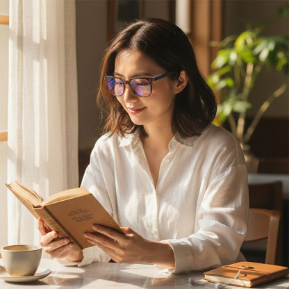 Eterlens 2WAY老眼鏡【デュアル・モード】| 掛けてはおしゃれ、畳んではコンパクト | 小顔効果の | ブルーライトカット