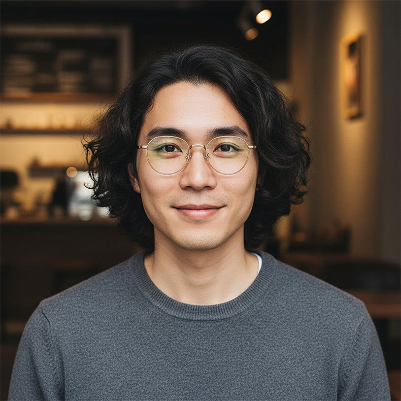 Eterlens｜華奢な彫刻模様付き超軽量チタンメガネ｜クラシックアート｜オーダーメイド