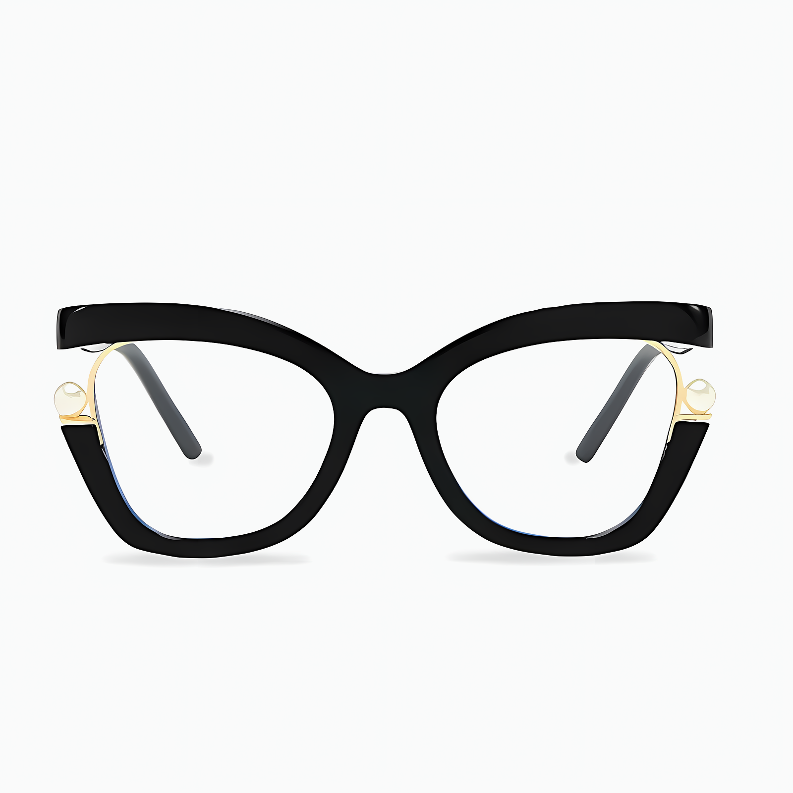 Eterlens『Audrey』｜パールが輝く、女優フォックス型PCメガネ｜ブルーライトカット・老眼鏡