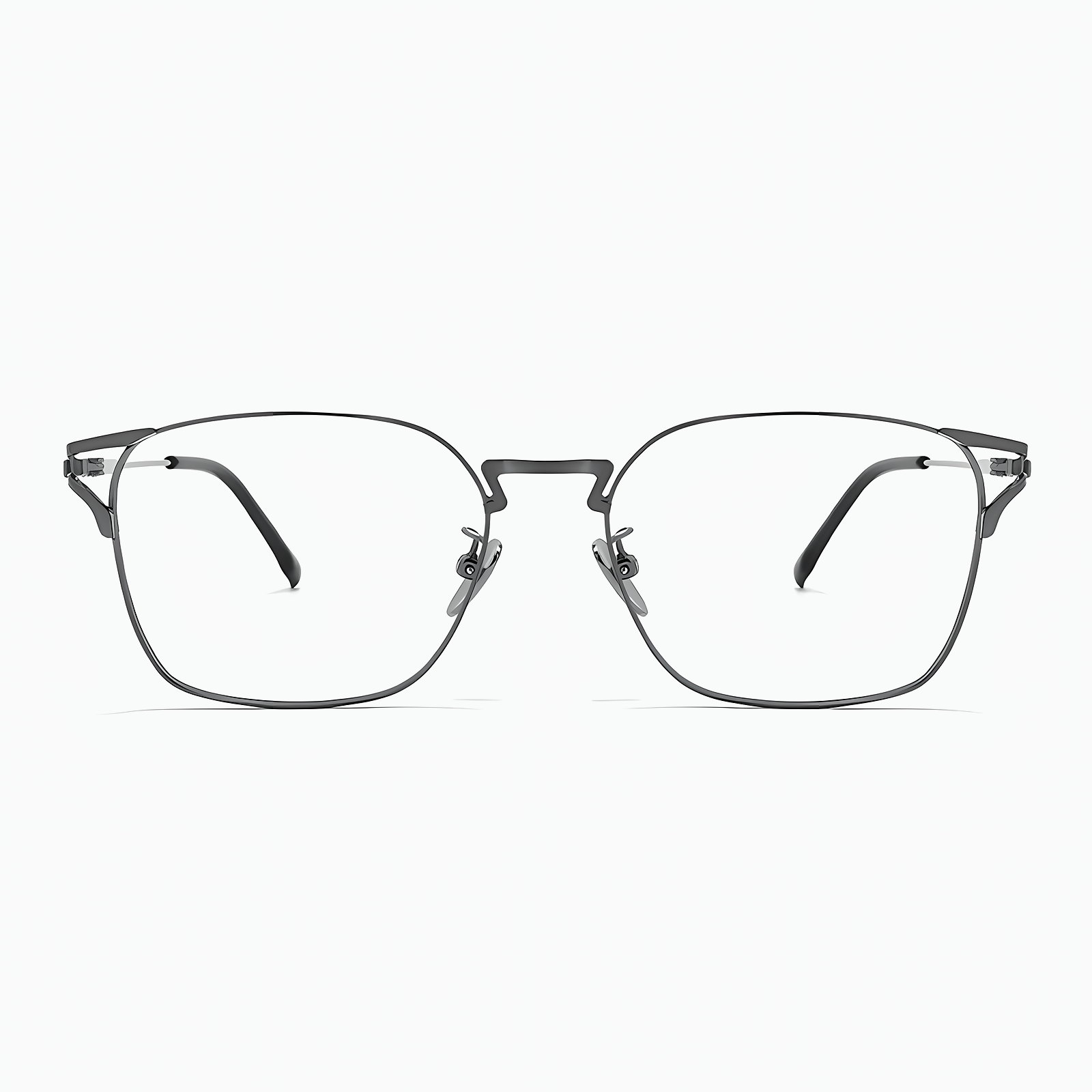 【極細リム・都会的なスクエア型】Eterlens メガネ 度付き対応 老眼鏡 おしゃれ | 柔軟 チタンフレーム | スーツに合う・シャープな印象に 商品画像 1