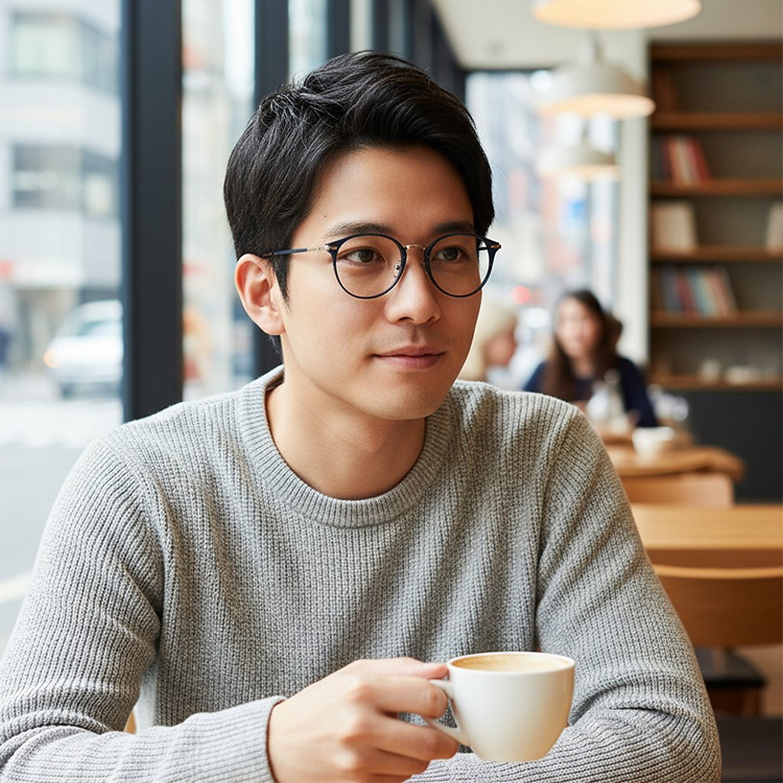 【知的なネイビー×ゴールド・チタン】Eterlens 15g メガネ 度付き おしゃれ ボストン | 軽量・金属アレルギー対応 | クラシック・男女兼用 商品画像 4