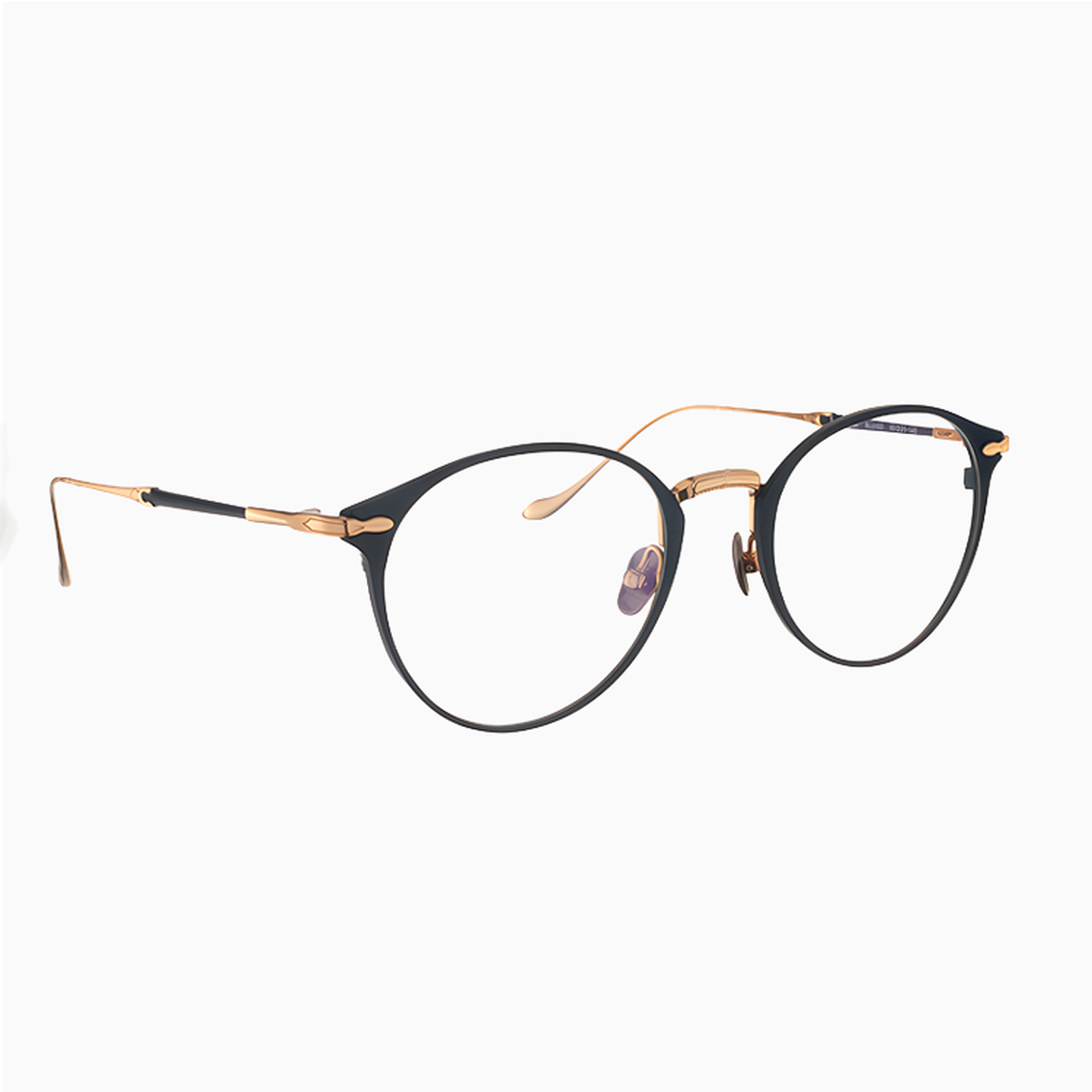【知的なネイビー×ゴールド・チタン】Eterlens 15g メガネ 度付き おしゃれ ボストン | 軽量・金属アレルギー対応 | クラシック・男女兼用 商品画像 9