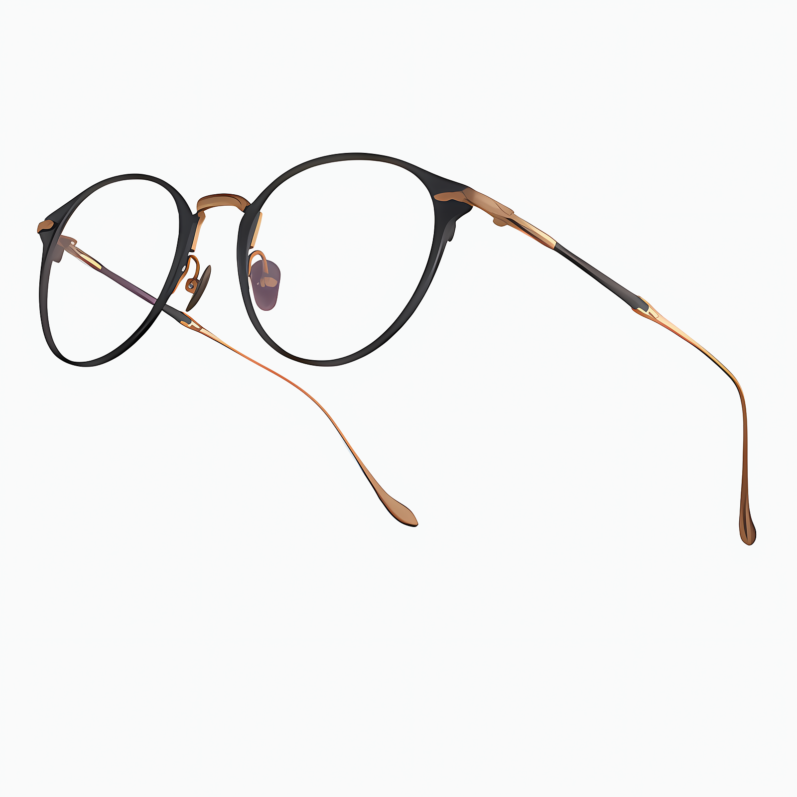 【知的なネイビー×ゴールド・チタン】Eterlens 15g メガネ 度付き おしゃれ ボストン | 軽量・金属アレルギー対応 | クラシック・男女兼用 - 商品画像 10/14 (Boston RxReady)