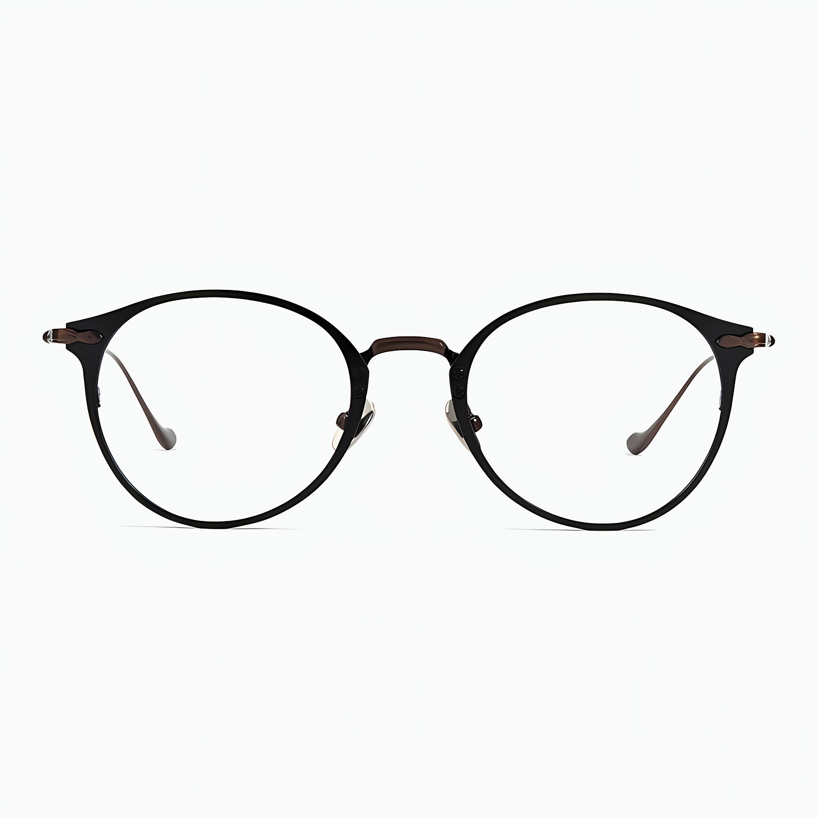 【知的なネイビー×ゴールド・チタン】Eterlens 15g メガネ 度付き おしゃれ ボストン | 軽量・金属アレルギー対応 | クラシック・男女兼用 - 商品画像 12/14 (Boston RxReady)