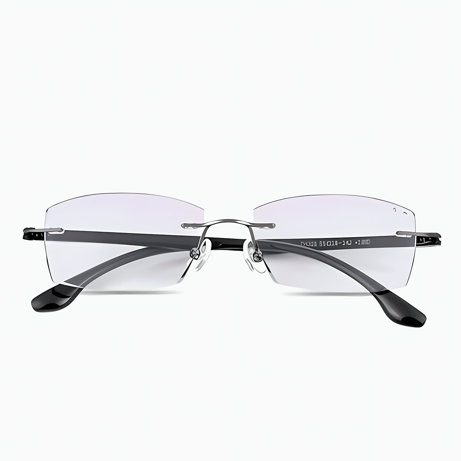 【黄金比スクエア・知的な印象】Eterlens 老眼鏡 メンズ | 縁なし | 超軽量メタル | ブルーライトカット・ビジネス・高品質シニアグラス