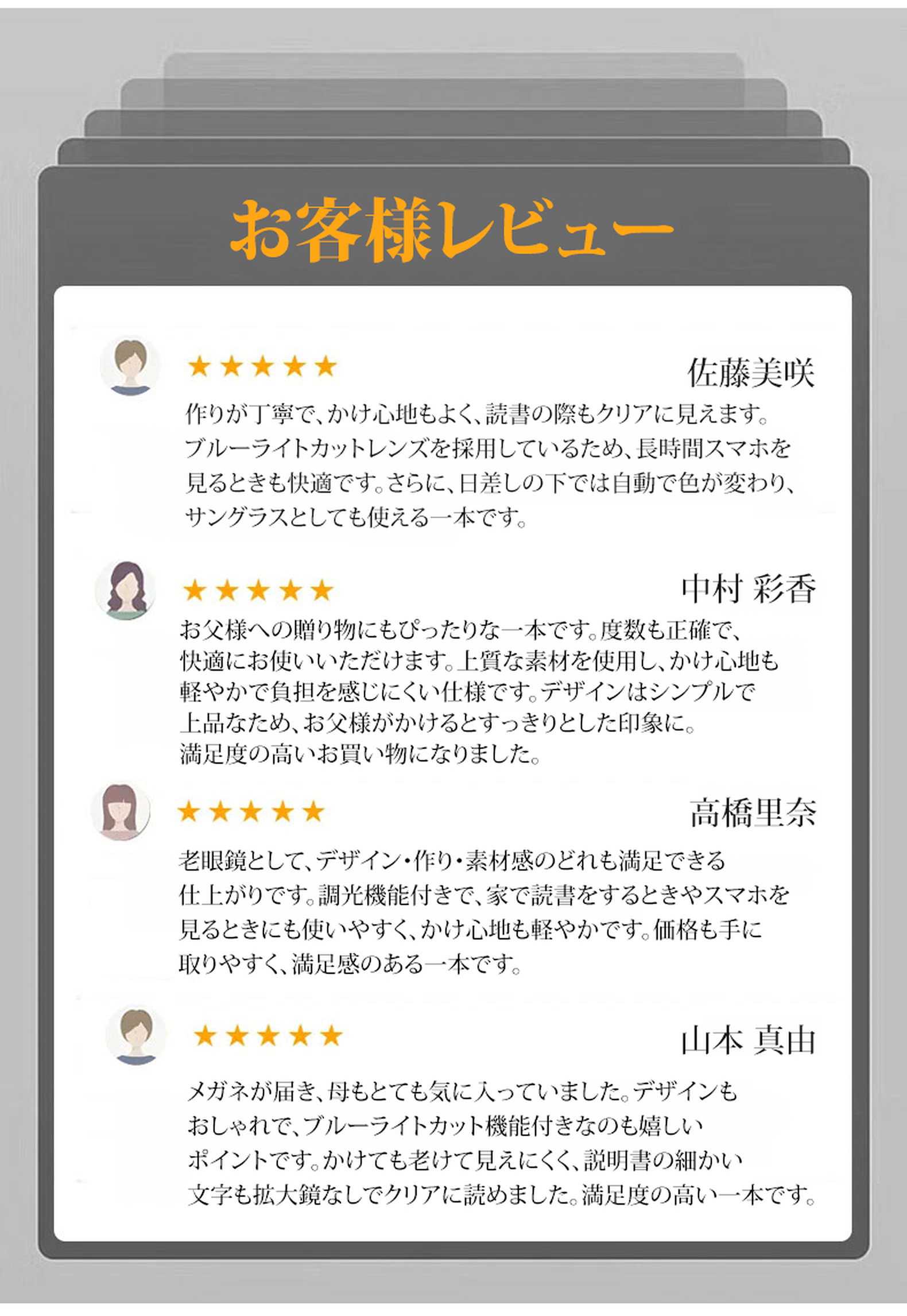【調光レンズ・光に合わせて変化】Eterlens 紫外線で色が変わる老眼鏡|滑り止めテンプル|室外・室内兼用|ユニセックス 商品説明画像 4