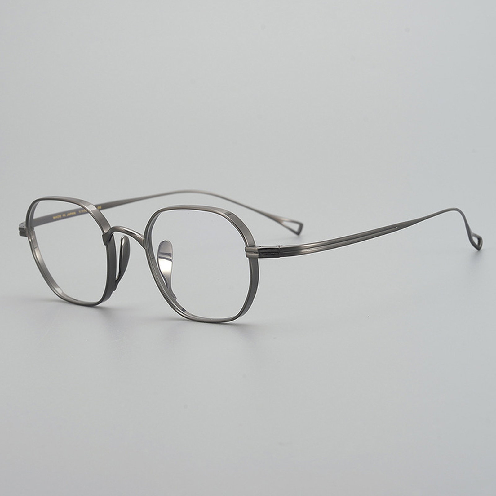 【小顔効果・ 超軽量 9.7g】Eterlens オーダーメイドメガネ 多角形 | 纯チタンフレーム | 度付き対応・幾何学モダン・男女兼用 - 商品画像 11/12 (Round RxReady)