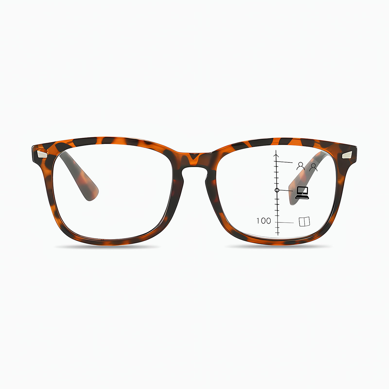 遠近両用累進多焦点ブルーライトカットビッグフレーム老眼鏡｜Eterlens