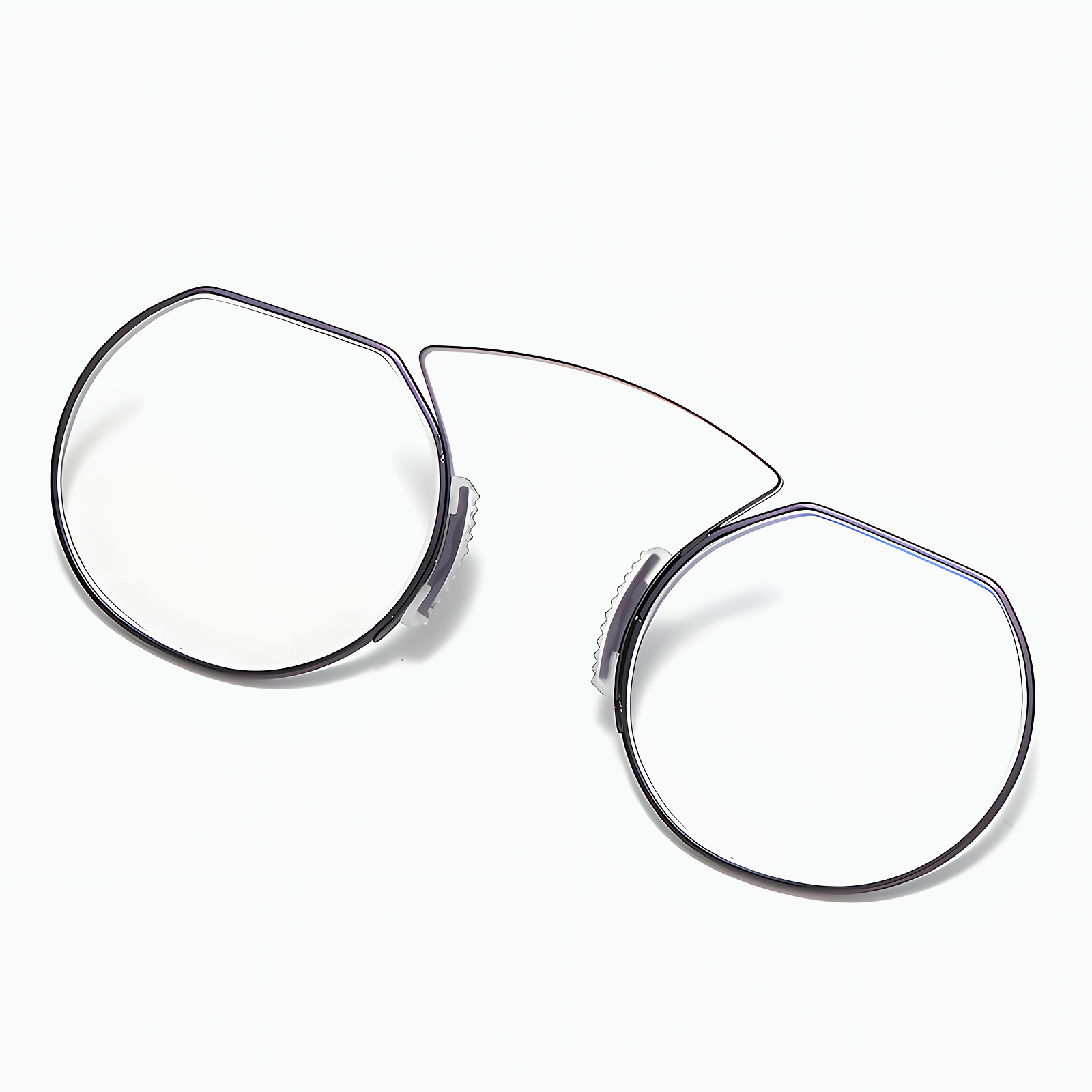 鼻に挟むタイプ ブルーライトカット|耳掛けのないメガネ老眼鏡 | Rimless FoldLite - 商品画像 7/8