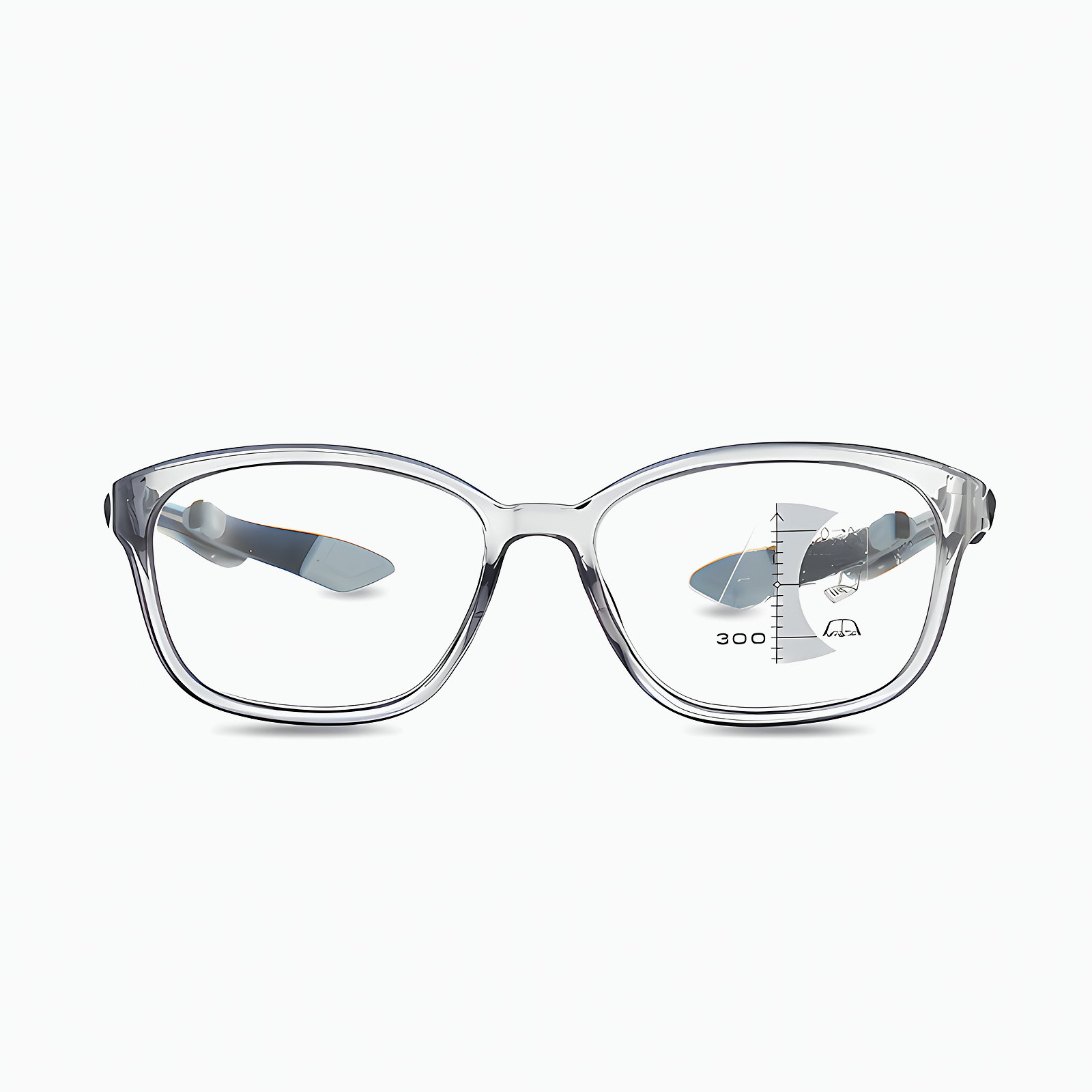 Eterlens GRAVITY 砂塵・花粉対策 多焦点遠近両用スマート調光ビッグフレーム老眼鏡 - 商品画像 1/17 (Square Progressive)