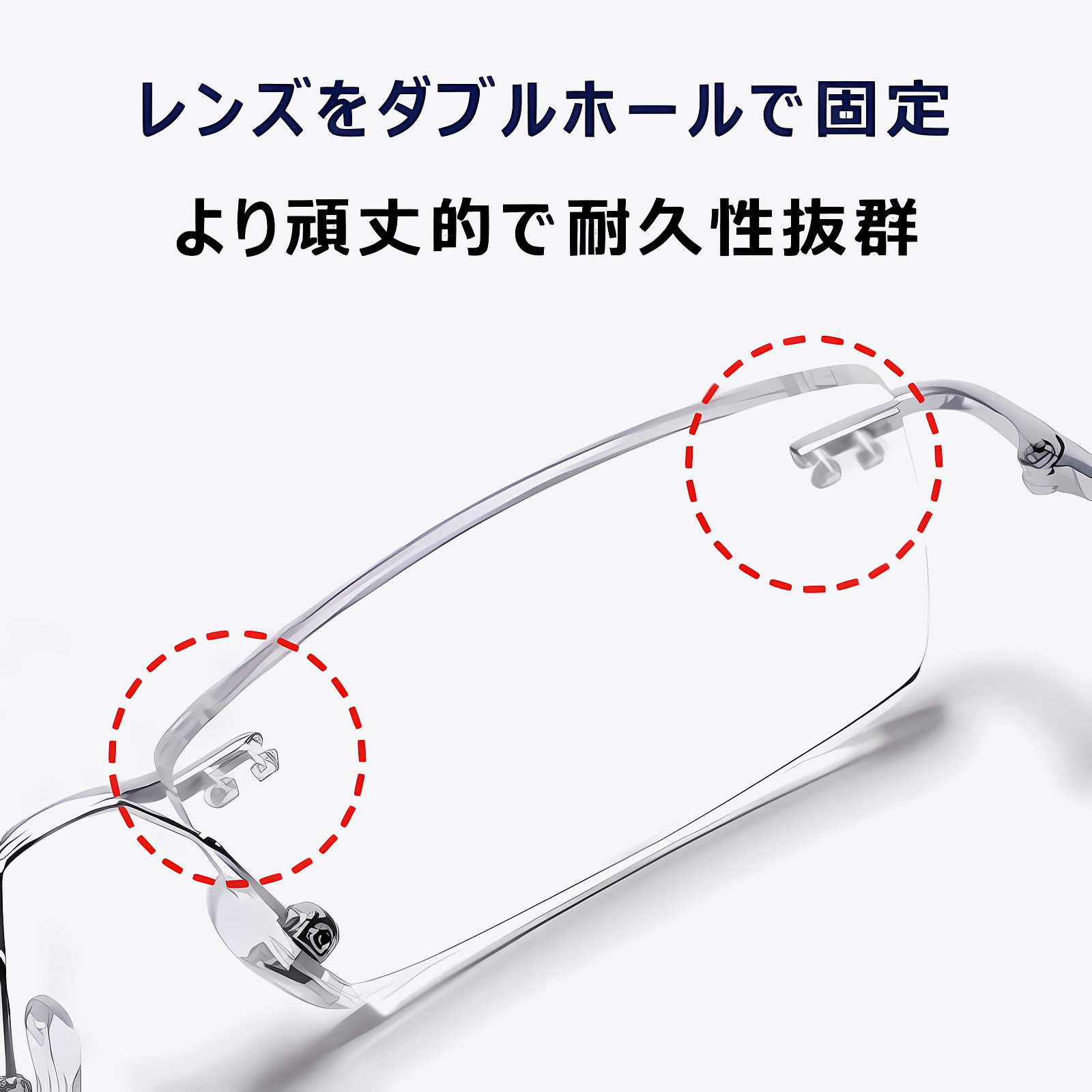超軽量リムレスブルーライトカット老眼鏡 | Rimless Progressive | Eterlens 商品画像 4