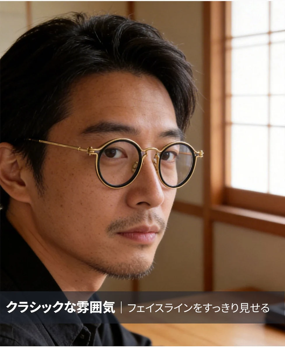 【調光機能・遠近両用】Eterlens |レトロな鯖江風 | サンドイッチ構造のフレーム |クラシックレトロ 小顔効果 |スマート調光 | 近くも遠くもこれ一本| 2色展開 商品説明画像 6
