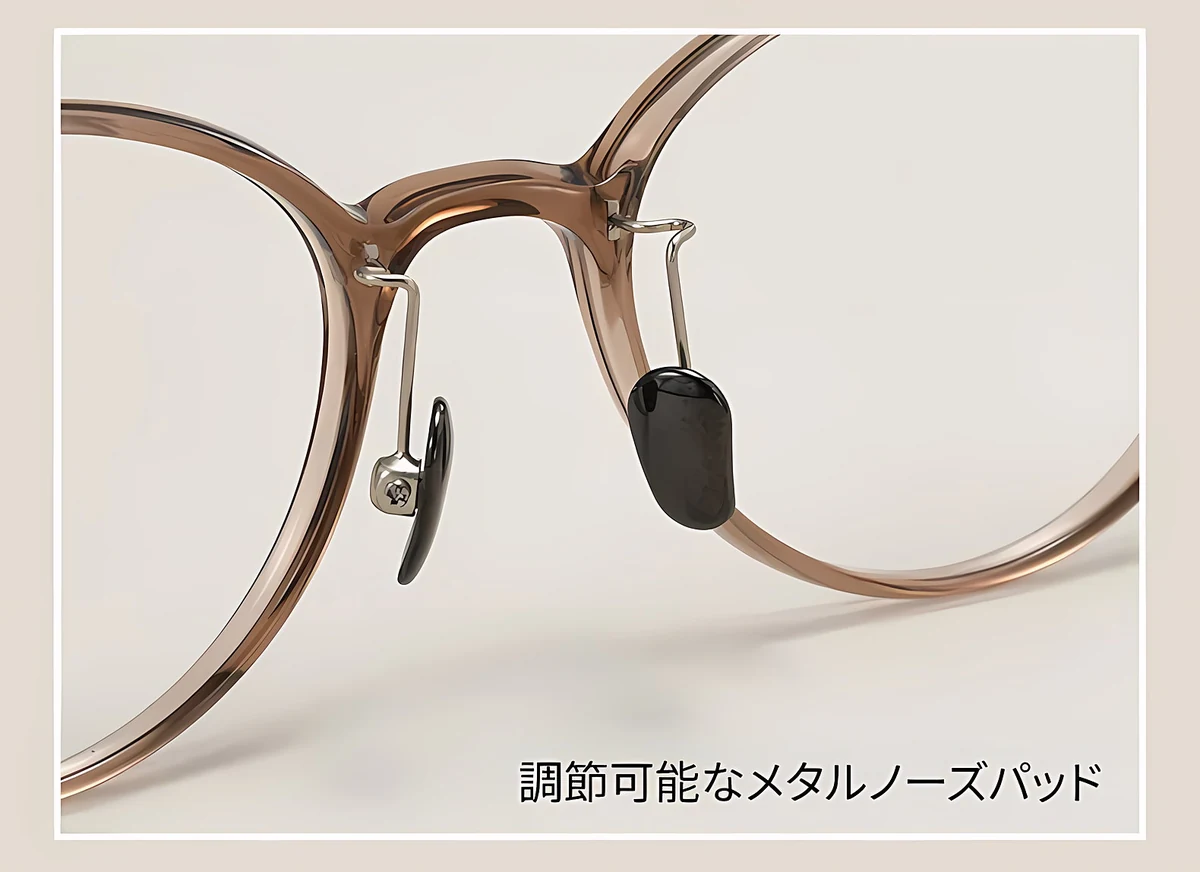 【時の円環・超軽量】Eterlens 7g メガネ 度付き対応 おしゃれ 丸メガネ | 透明感のあるグレー・ボストン | 金属アレルギー対応・ユニセックス 商品説明画像 11