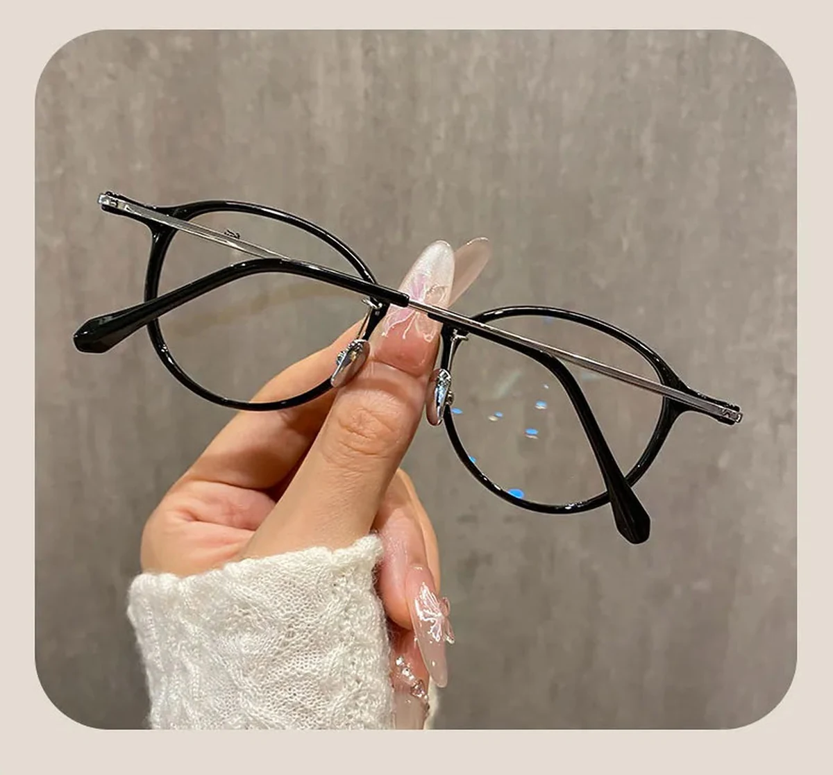 【時の円環・超軽量】Eterlens 7g メガネ 度付き対応 おしゃれ 丸メガネ | 透明感のあるグレー・ボストン | 金属アレルギー対応・ユニセックス 商品説明画像 16