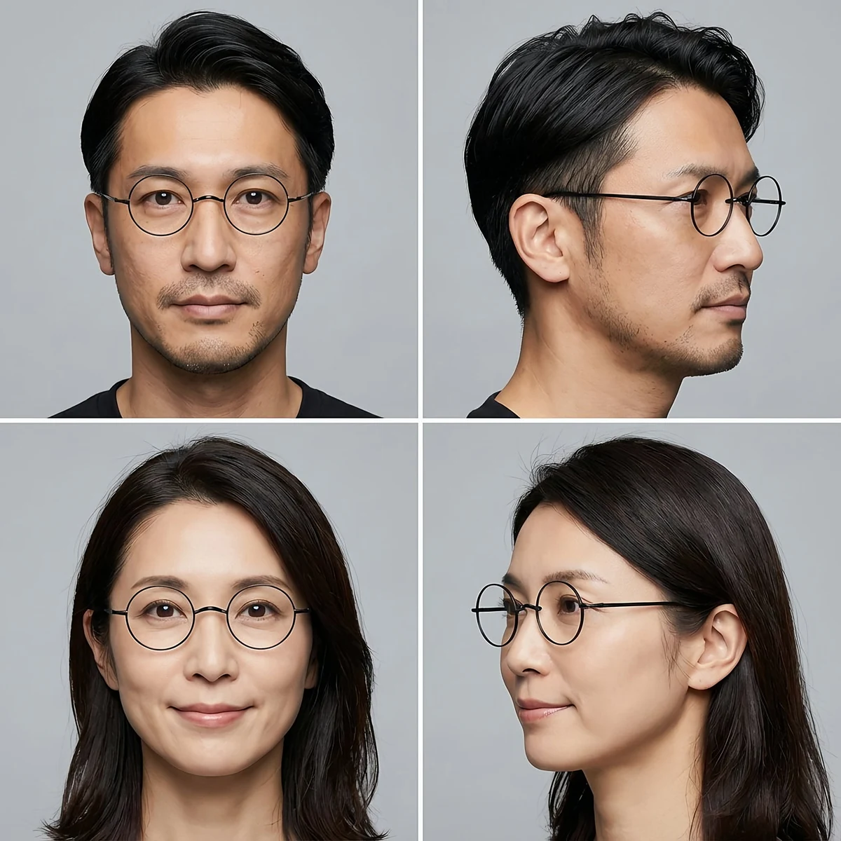 【7g超軽量・鼻パッドなし】｜Eterlens 時の円環コレクション｜チタン製一山タイプ丸メガネ｜化粧崩れ防止・度付き対応・金属アレルギーフリー 商品説明画像 12