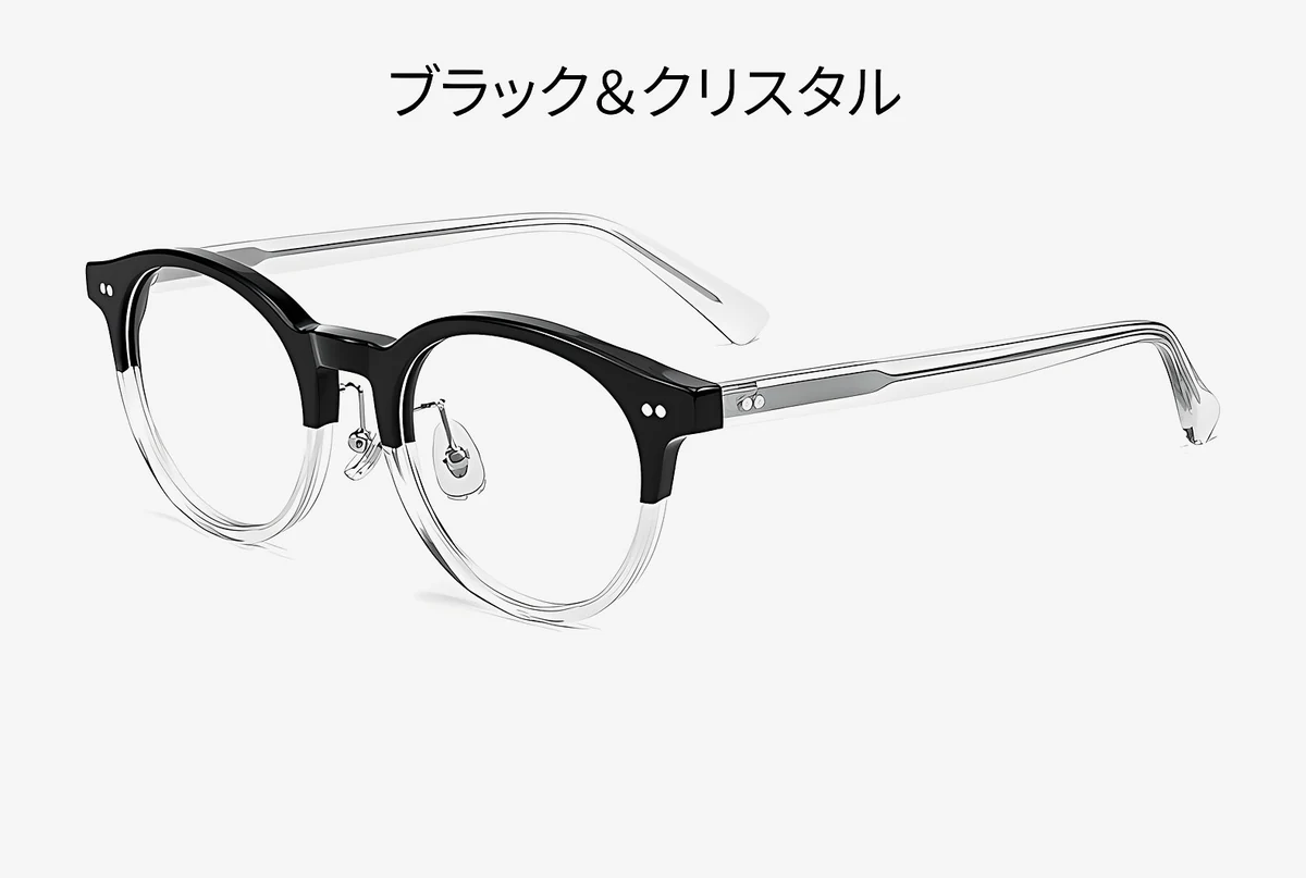リベット付きボストンビッグフレームメガネ | 上質感漂うレトロスタイル | Boston FoldLite 商品説明画像 14