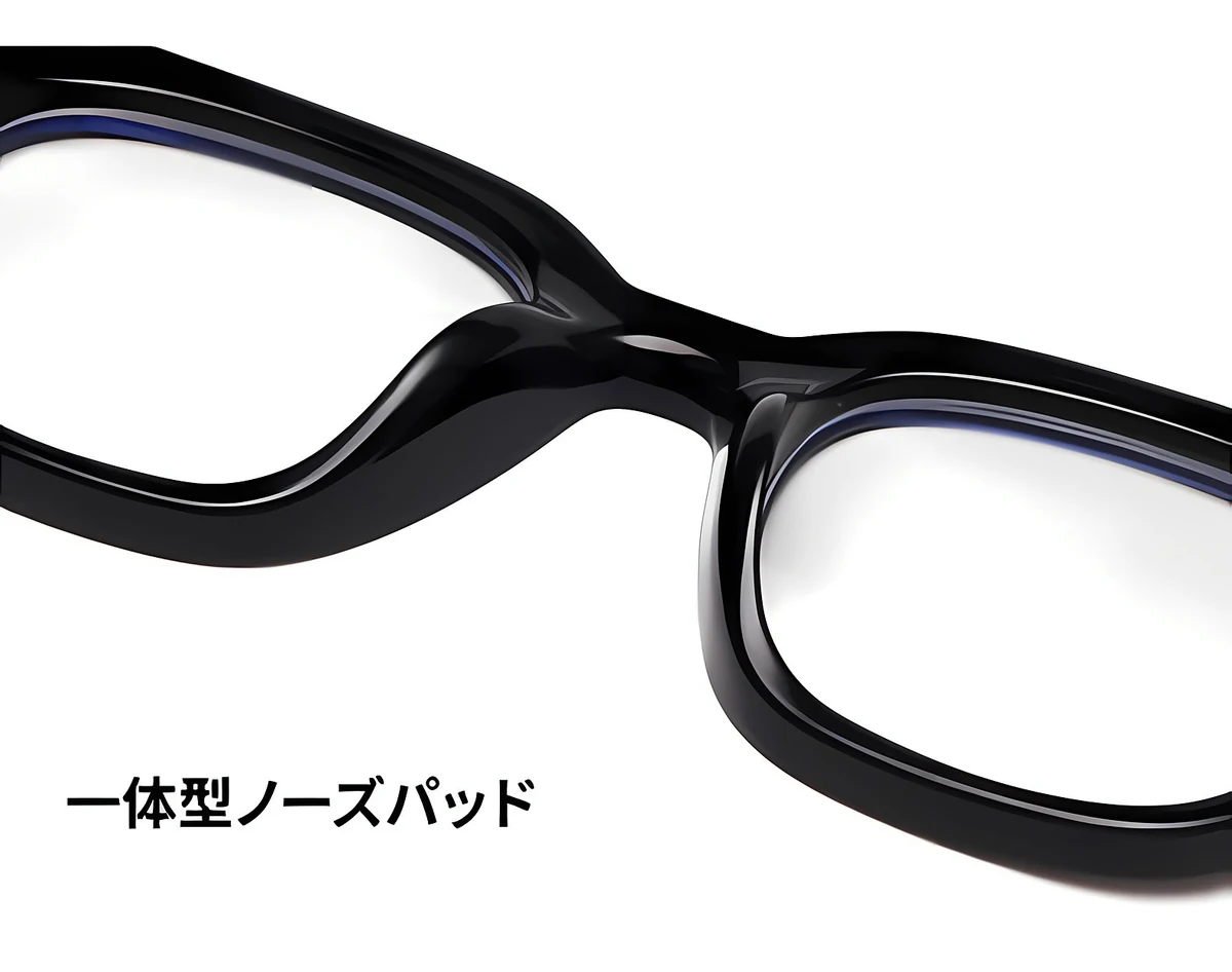 知性の窓レトロ風太セルフレームメガネ | クラシックな太セル | コーデしやすい | Wellington RxReady 商品説明画像 9