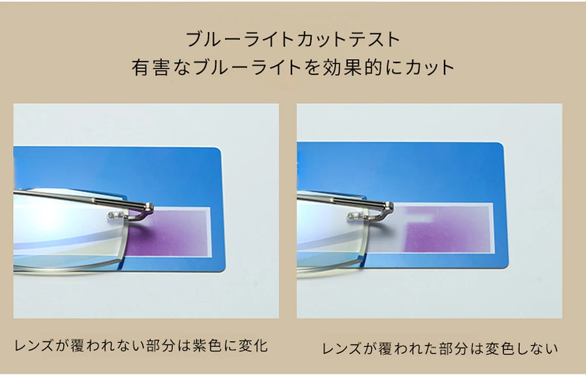 ツーポイントリムレス老眼鏡|調光ブルーライトカット|エレガントで控えめ | Rimless Photo 商品説明画像 2