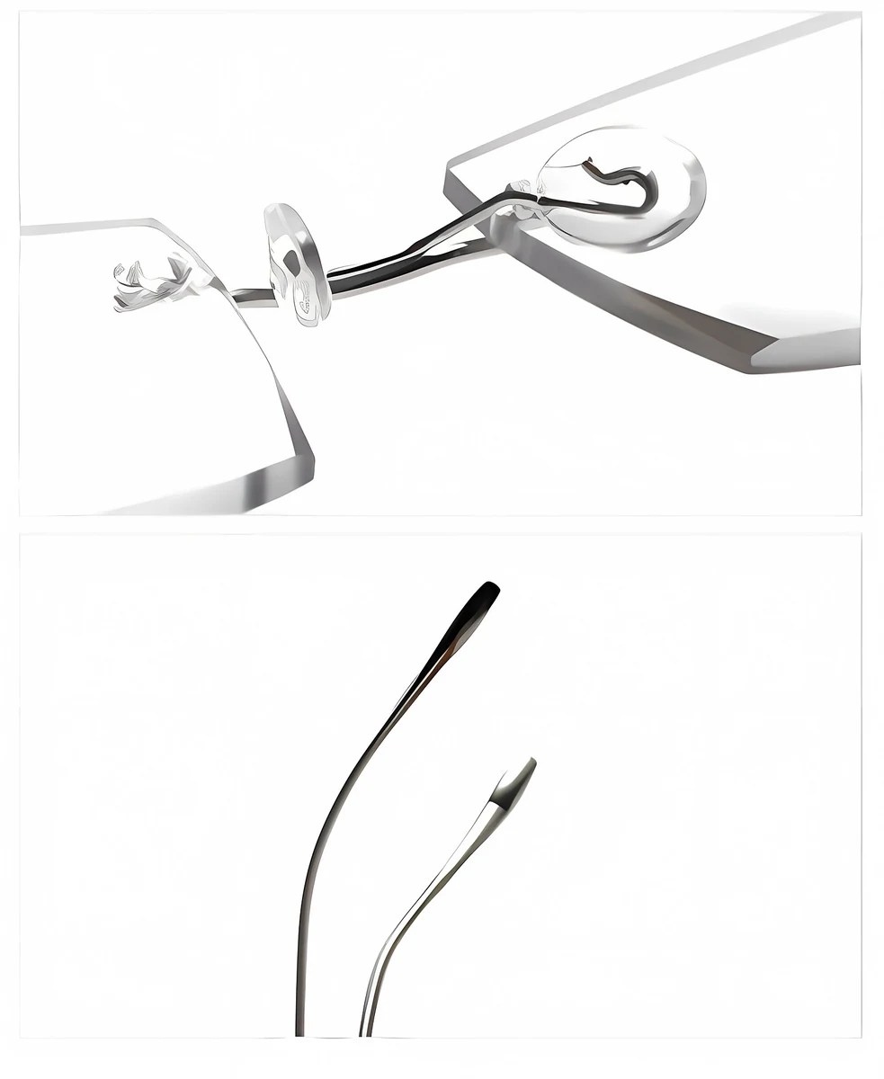ツーポイントリムレス老眼鏡|調光ブルーライトカット|エレガントで控えめ | Rimless Photo 商品説明画像 6