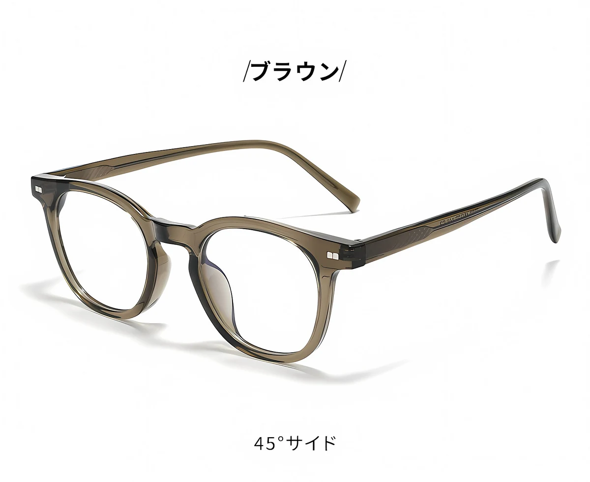【知性の窓】18.6g ボストン型キーホールブリッジメガネ | Eterlens度付き対応 | 小顔効果・レトロでモダン | お洒落 伊達メガネ ユニセックス 商品説明画像 24