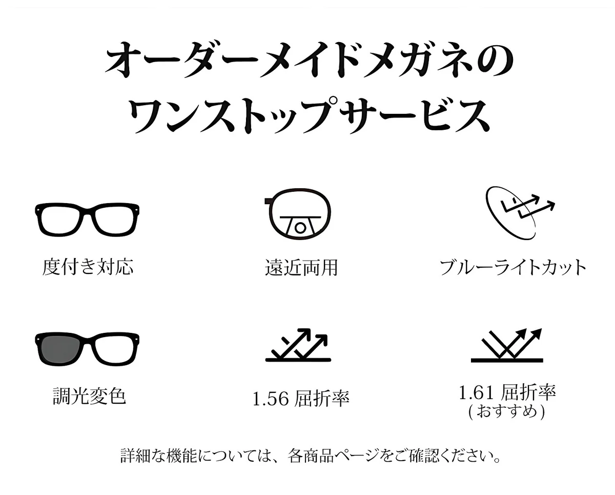 【知的な印象・純チタン】Eterlens 知性の窓｜16.4g 超軽量ボストン型｜アセテートチタン製メガネ｜レトロ風｜オーダーメイド 商品説明画像 12