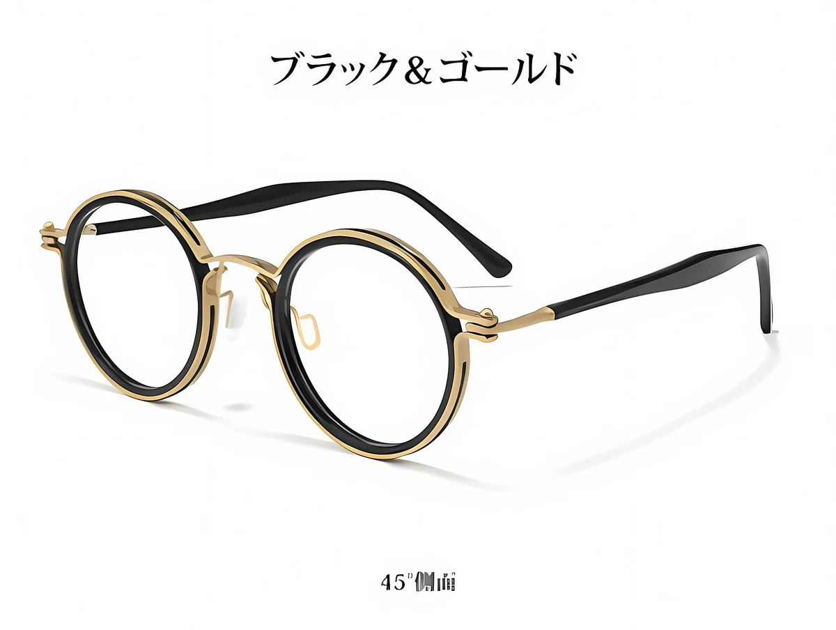 【鯖江風・14.7g超軽量】Eterlens 老眼鏡 おしゃれ 丸メガネ Retro-Classic 14 | 純チタン製 遠近両用 調光対応 | 度付き対応可能・匠の仕上がり 商品説明画像 24