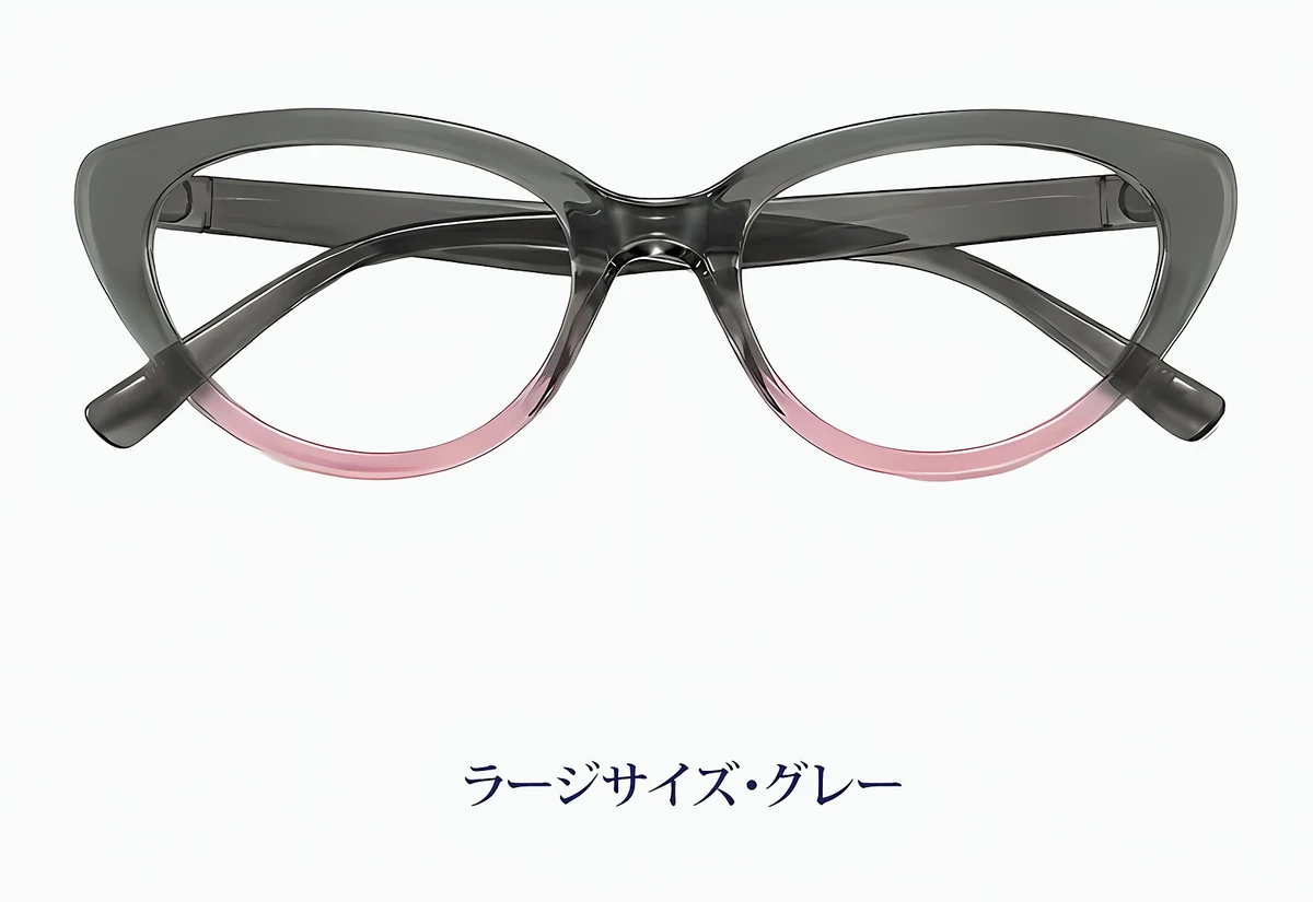 [NEW]【小顔効果・メガネ】ETERLENS | フェイスライン補整「フォックス型」 | リフトアップ | 軽量 アセテート 大人可愛い 度付き 商品説明画像 15