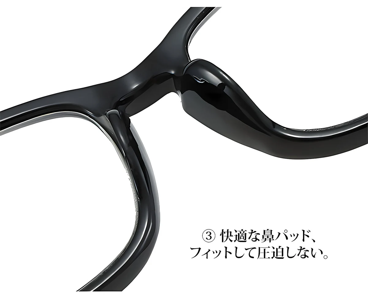 遠近両用累進多焦点ブルーライトカットビッグフレーム老眼鏡 | Wellington Progressive 商品説明画像 22