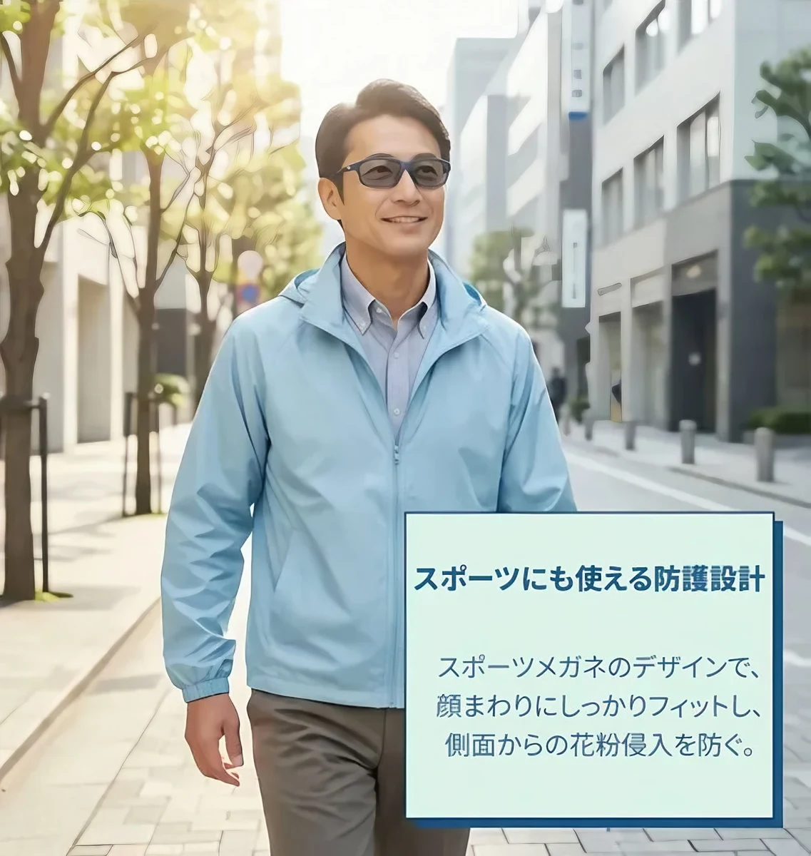 Eterlens GRAVITY｜防風 防塵 花粉対策｜昼夜自動調光｜遠近両用｜流線型デザインで目もとをしっかりガード 商品説明画像 4