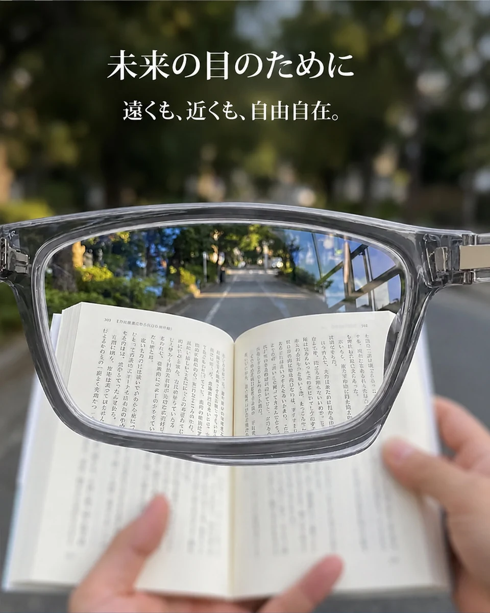 [Gray] Eterlens リーディングミラー "ヴァーテックス" | 全ての機能をこの1本に集約 | 遠近両用 調光レンズ ブルーライトカット | 快適フィットの調整可能鼻パッド、滑り&hellip; 商品説明画像 8