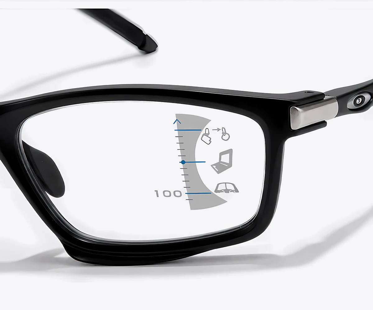 [Black]【調光・遠近両用】Eterlens 老眼鏡 おしゃれ スクエア | スマート調光・ブルーライトカット | スポーティデザイン・アウトドア兼用 商品説明画像 13