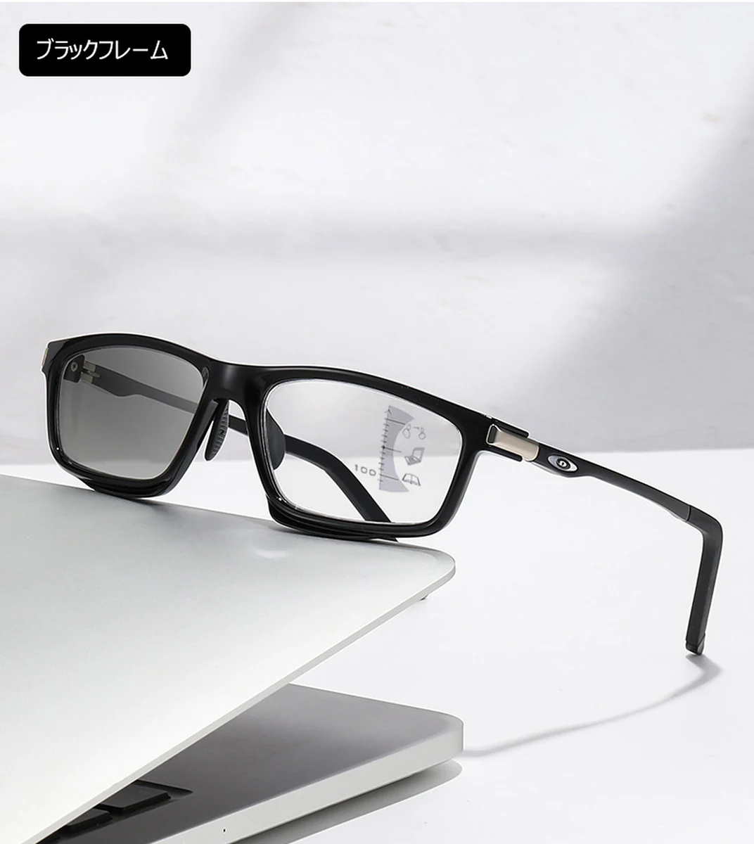 [Black]【調光・遠近両用】Eterlens 老眼鏡 おしゃれ スクエア | スマート調光・ブルーライトカット | スポーティデザイン・アウトドア兼用 商品説明画像 19