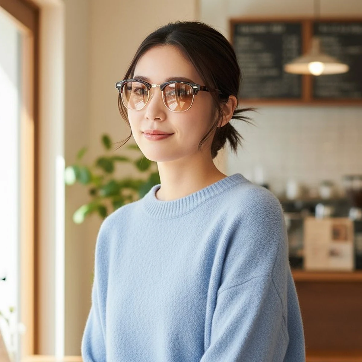 遠近両用二重焦点ブルーライトカット老眼鏡 | Oval SunReader - 商品画像 3/10