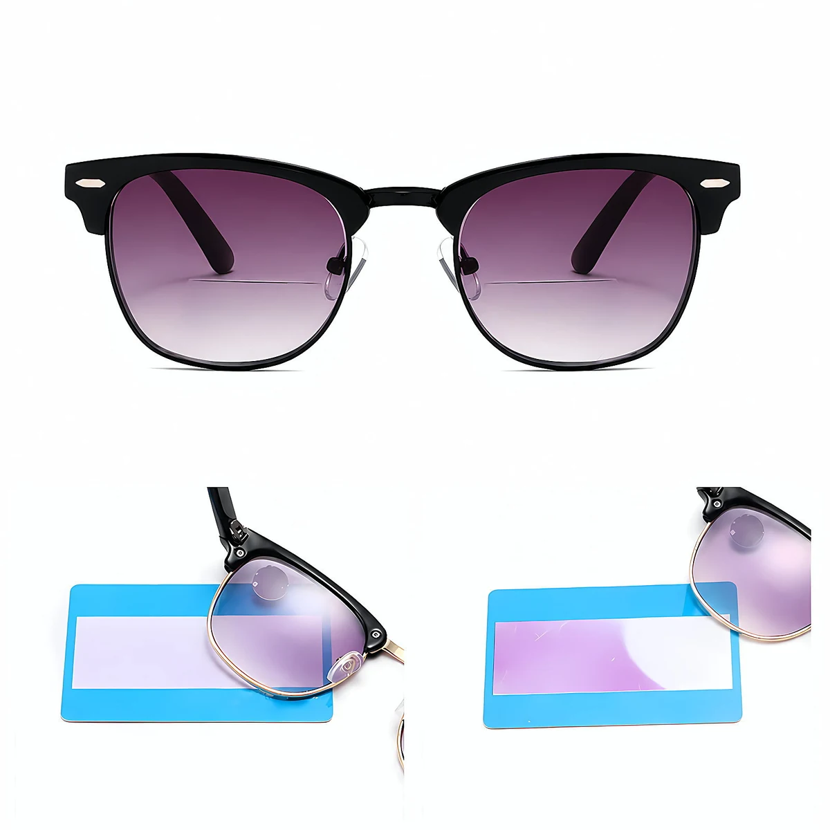 遠近両用二重焦点ブルーライトカット老眼鏡 | Oval SunReader - 商品画像 6/10